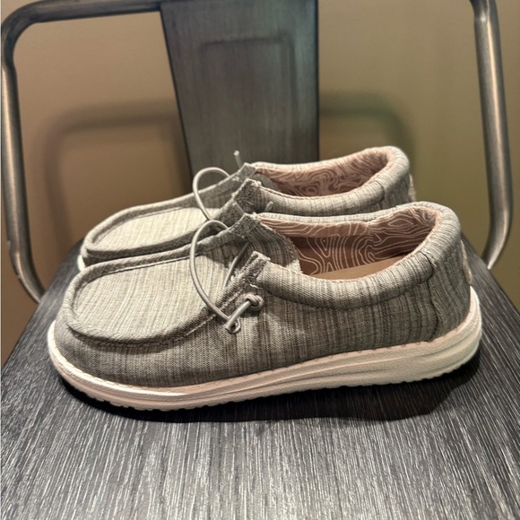 Hey Dude Wally Youth Light Gray Slip-On Loafers - Picture 5 of 11